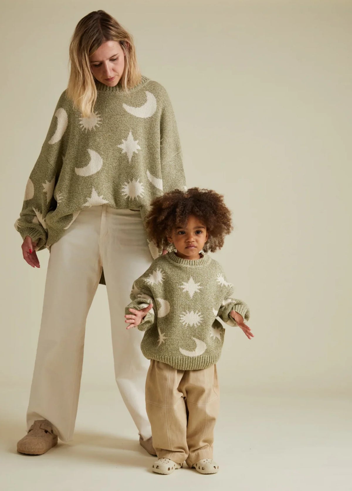 Cozmo Matcha Moon & Stars Sweater