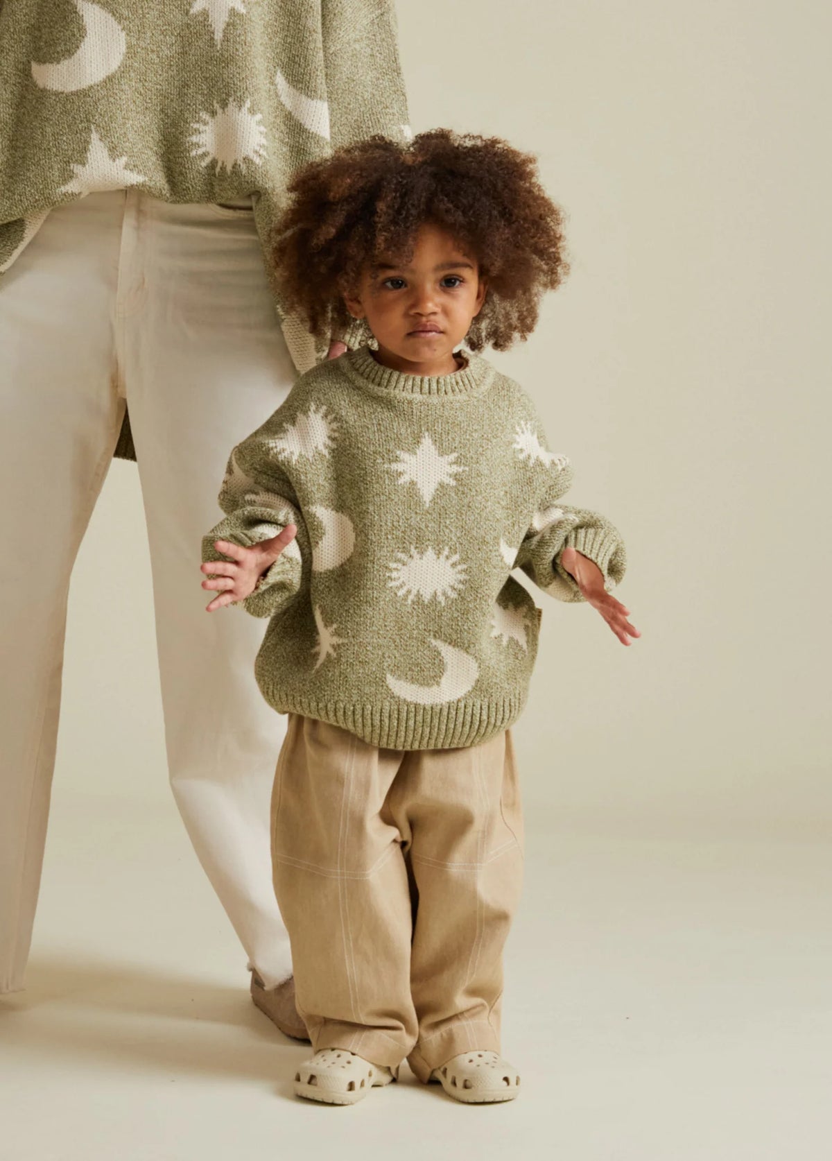 Cozmo Matcha Moon & Stars Sweater