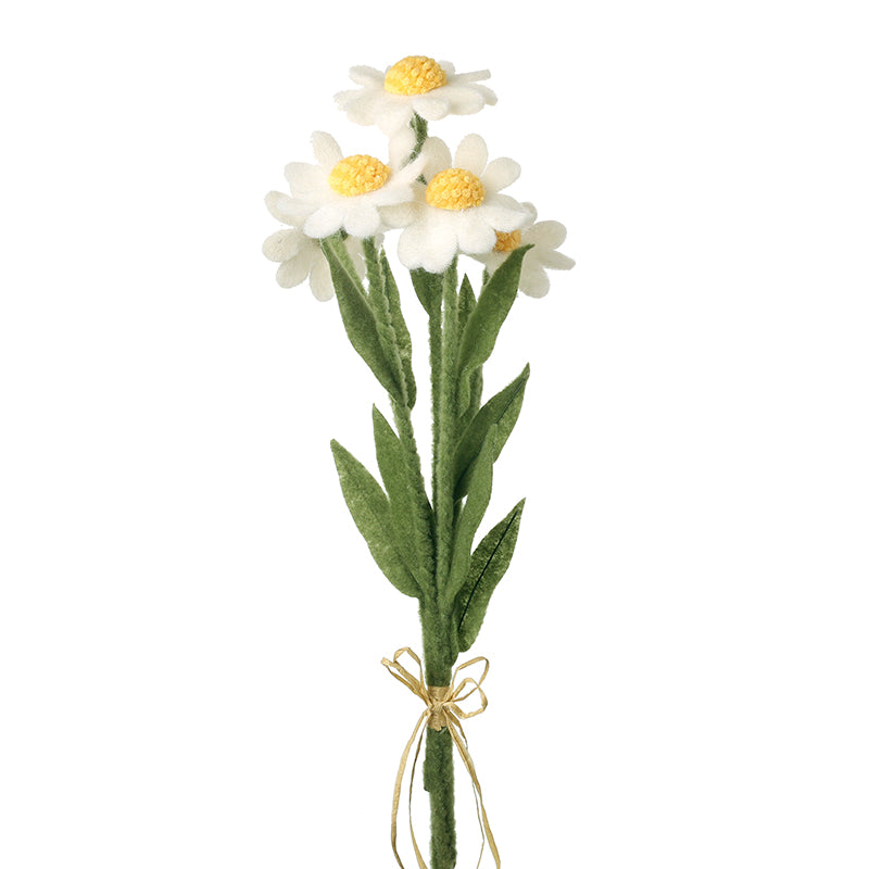 Heaven Sends Large Bunch Of White Felt Flower Stems