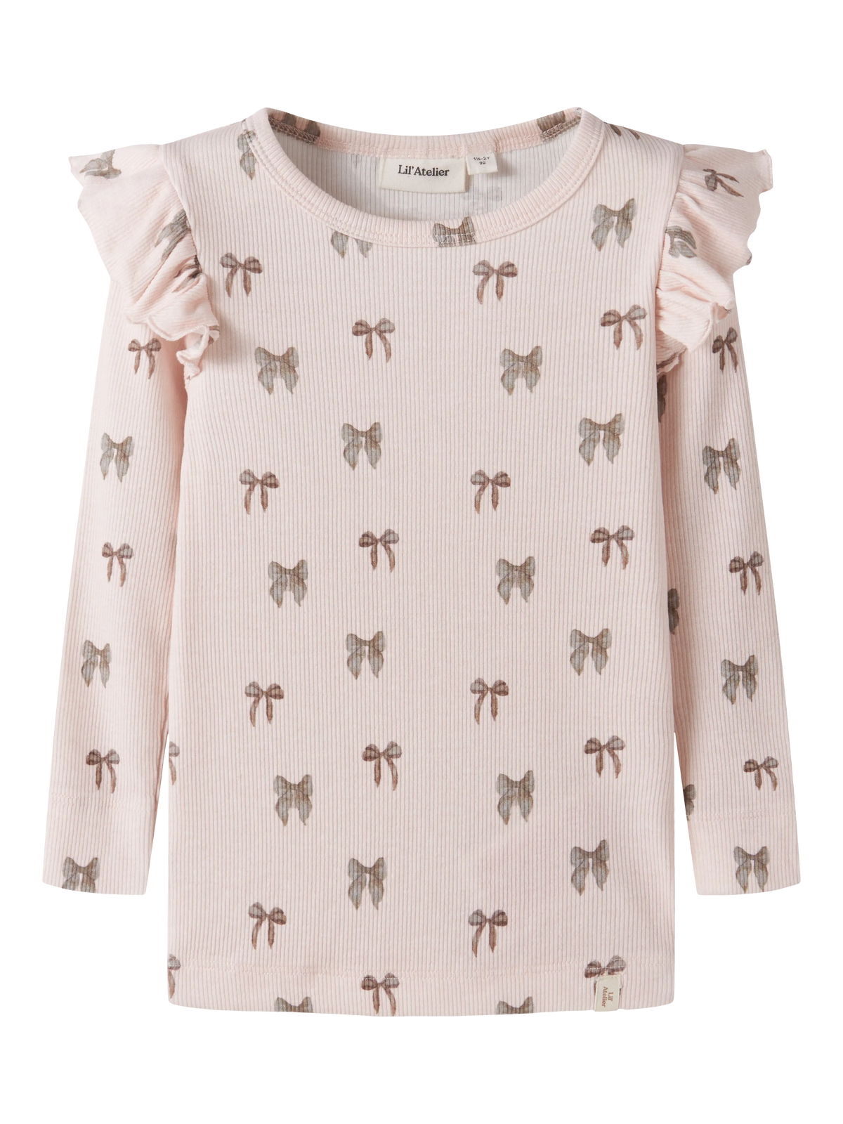 Lil’ Atelier Gavo Bow Print Frill Top