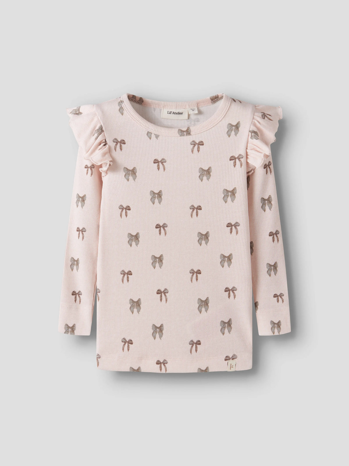 Lil’ Atelier Gavo Bow Print Frill Top