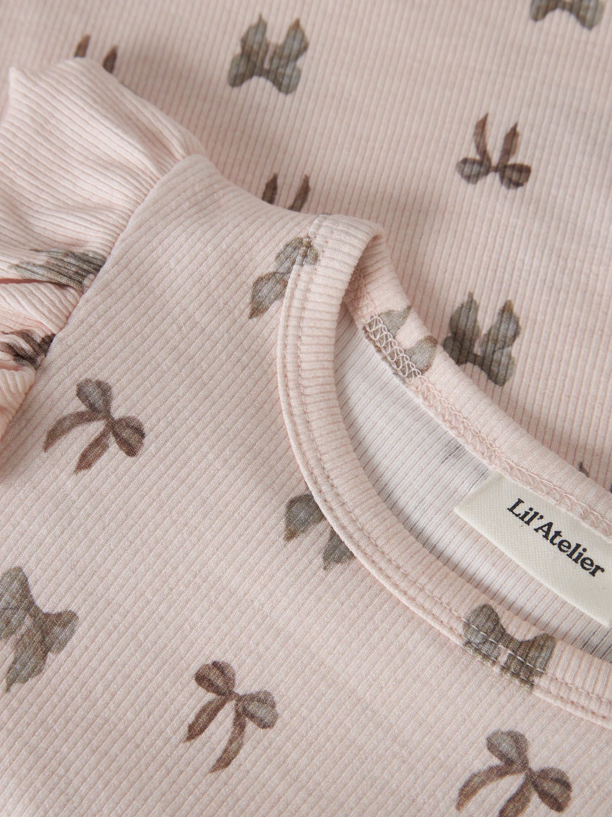 Lil’ Atelier Gavo Bow Print Frill Top