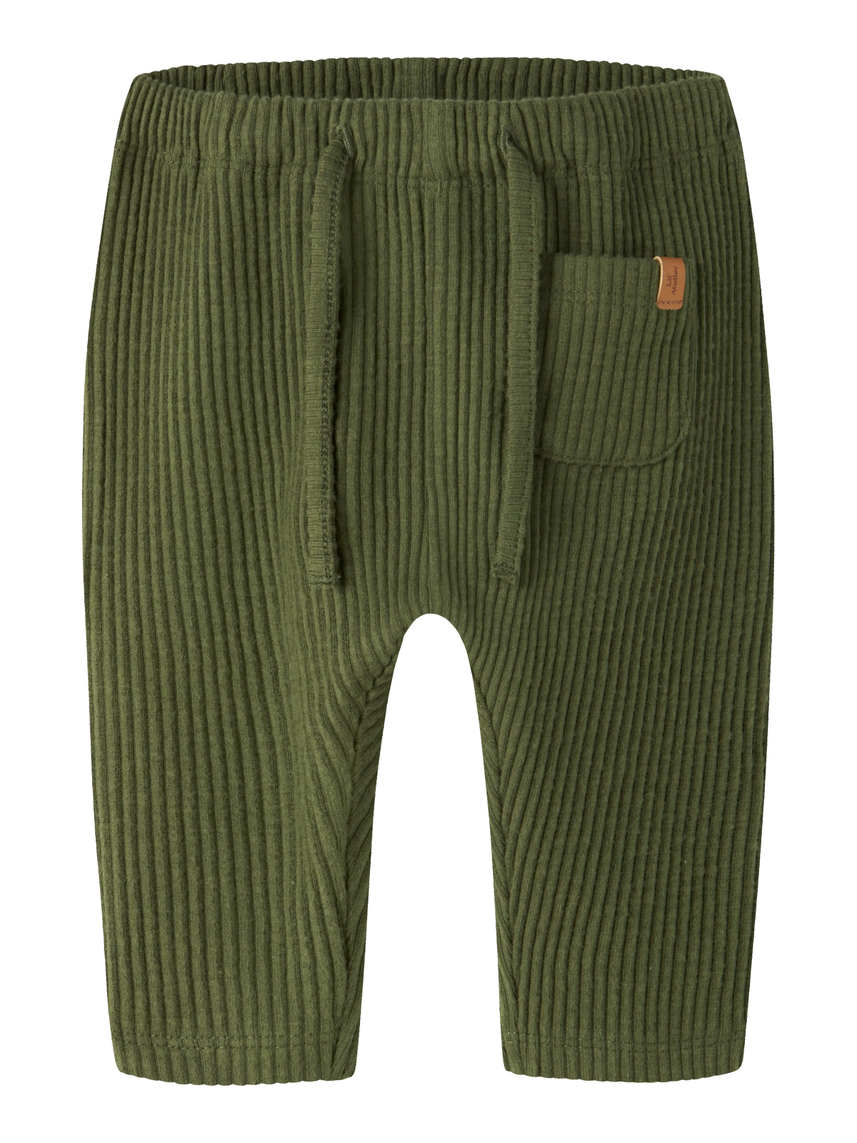 Lil’ Atelier Baby Rajo Olive Rib Trousers