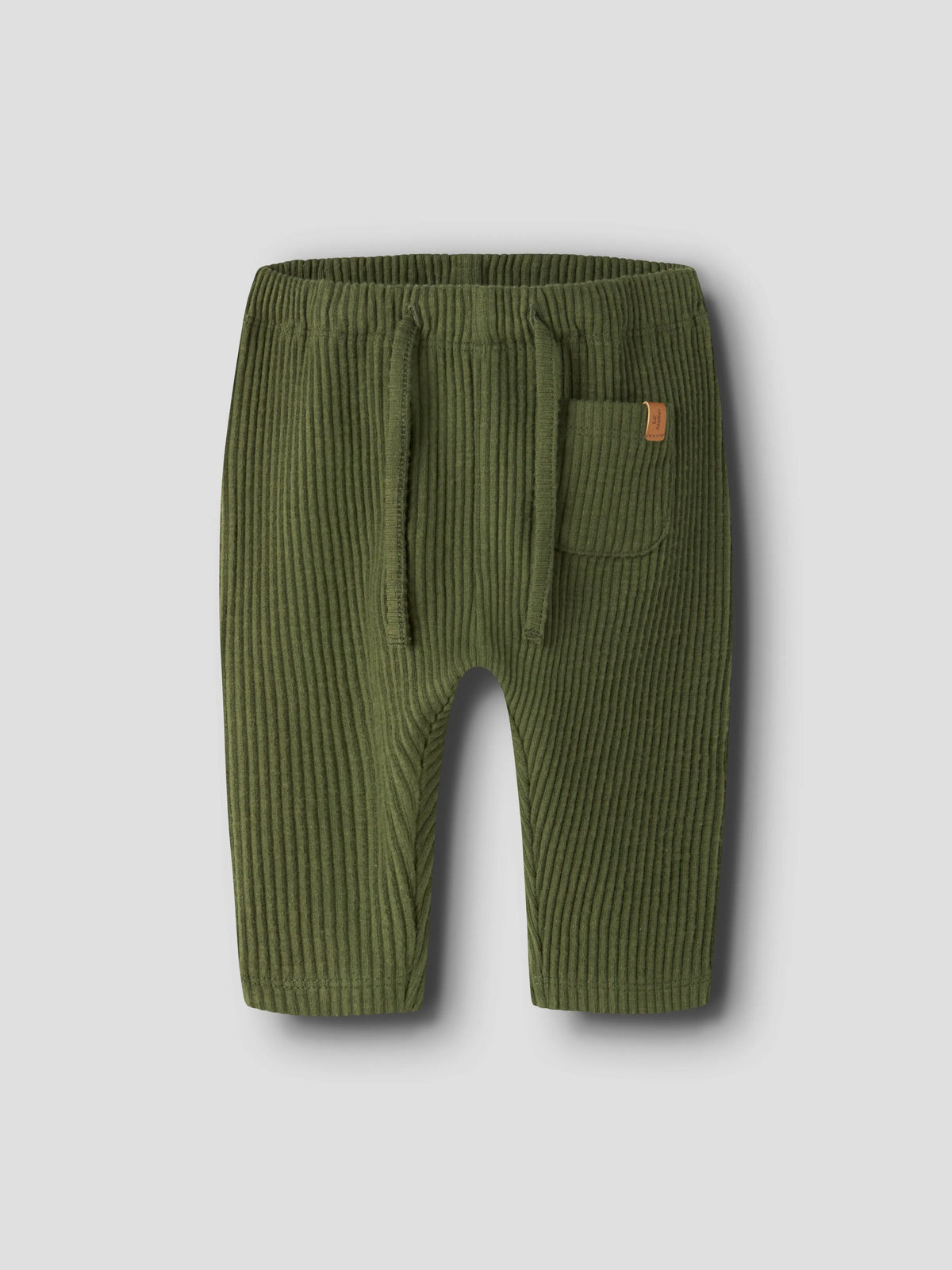 Lil’ Atelier Baby Rajo Olive Rib Trousers