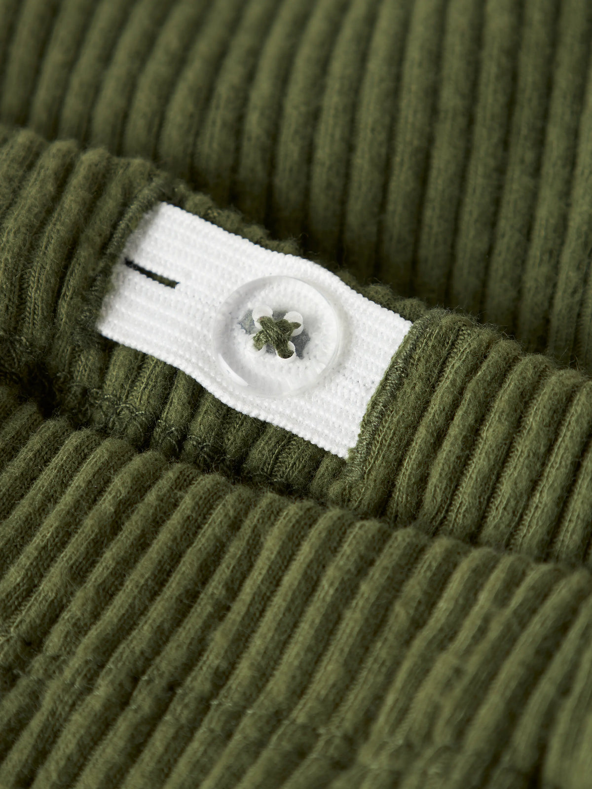 Lil’ Atelier Baby Rajo Olive Rib Trousers