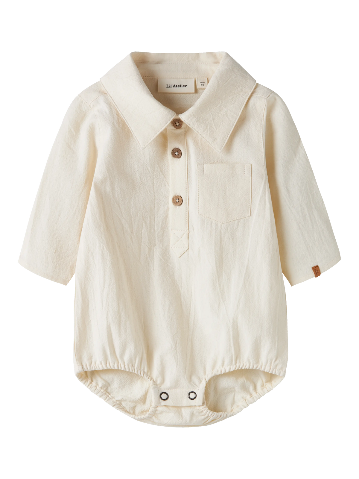 Lil’ Atelier Baby Hadam Shirt Bodysuit – Cream