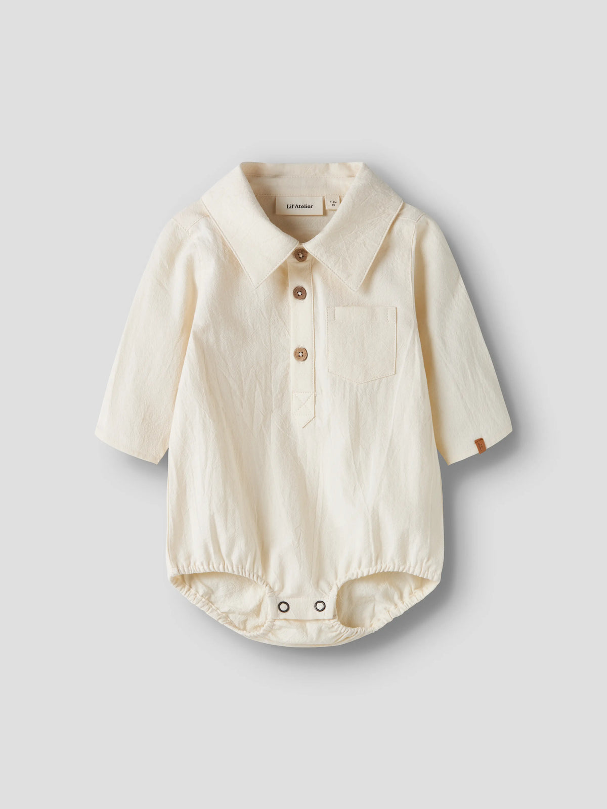Lil’ Atelier Baby Hadam Shirt Bodysuit – Cream