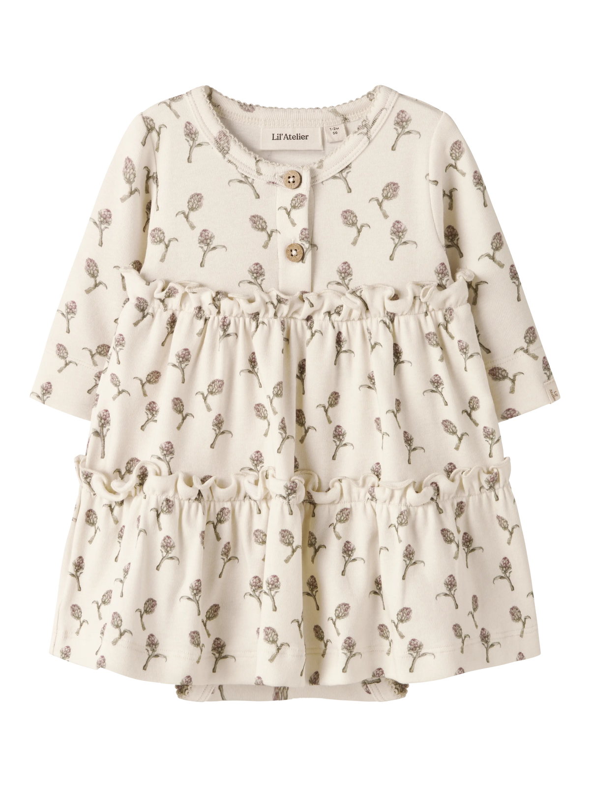 Lil’ Atelier Baby Gayo Floral Print Bodysuit Dress