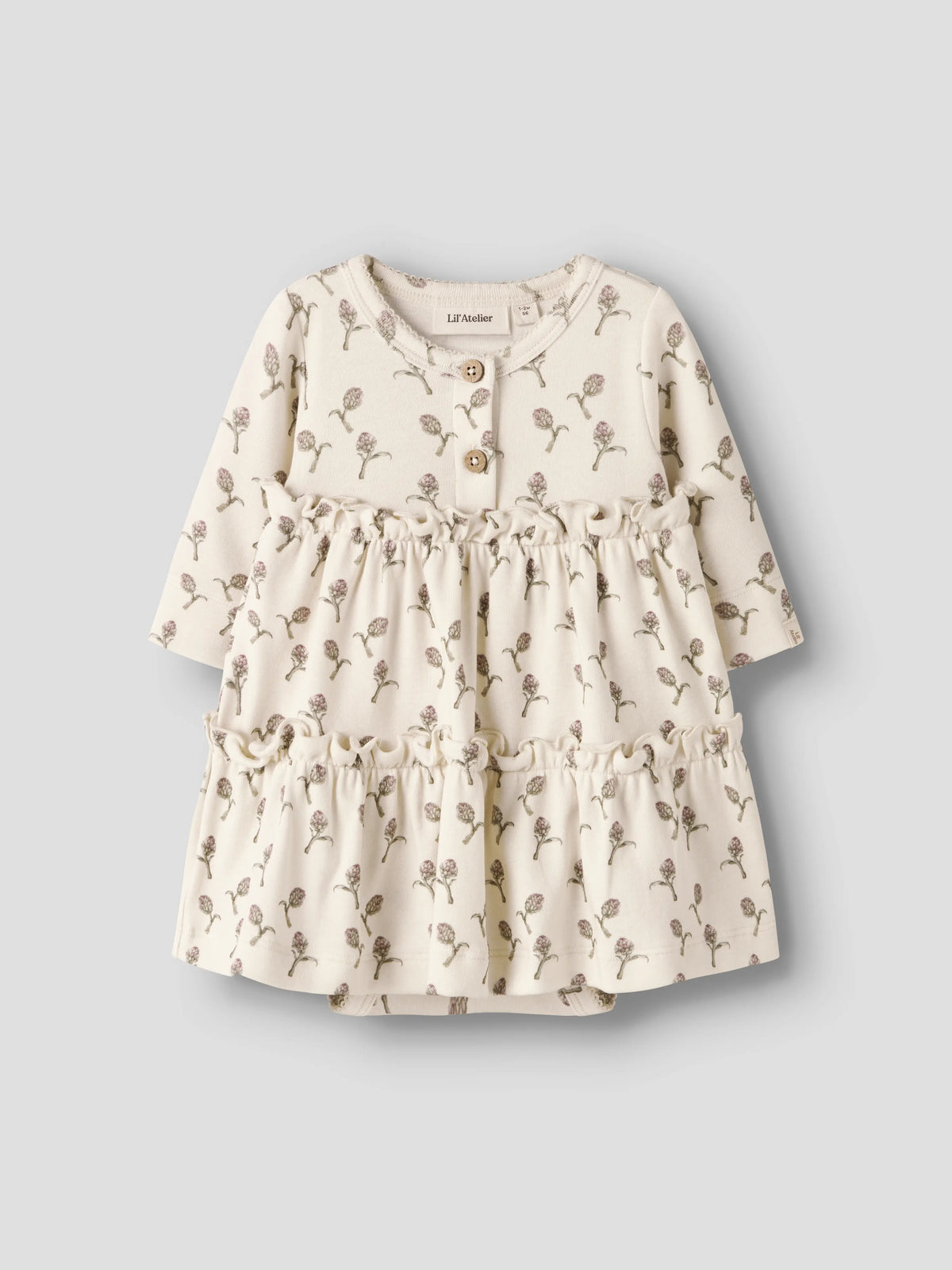 Lil’ Atelier Baby Gayo Floral Print Bodysuit Dress