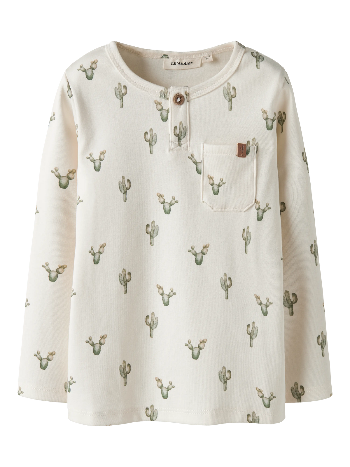 Lil’ Atelier Layo Cactus Print Long Sleeve Top