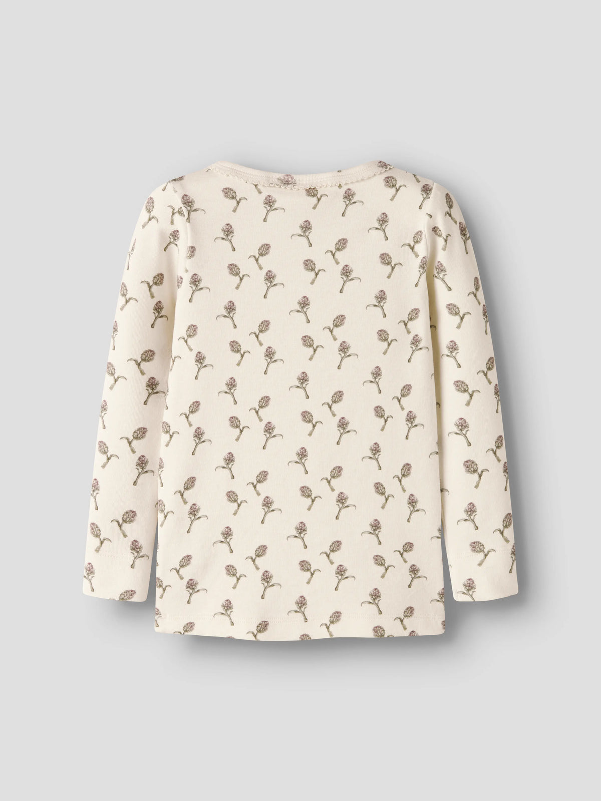 Lil’ Atelier Gayo Floral Print Long Sleeve Top – Cream