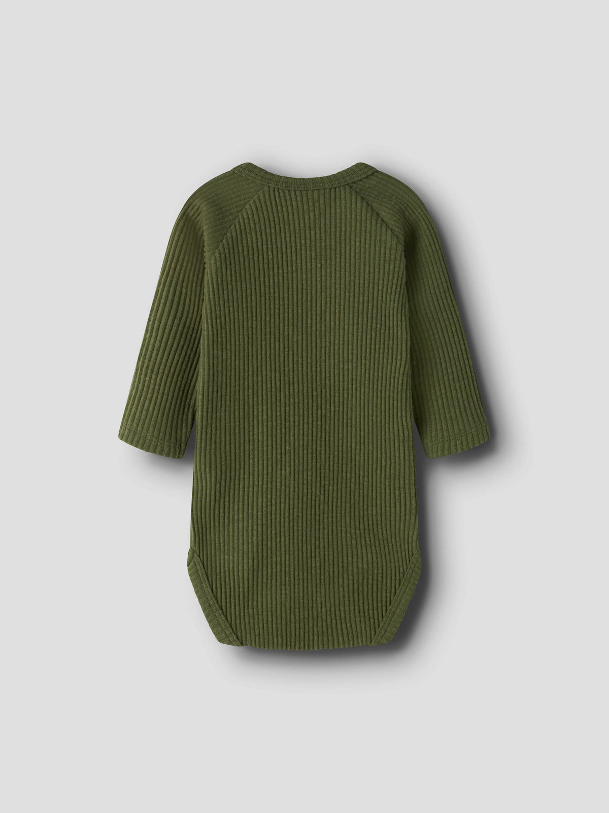 Lil’ Atelier Baby Rajo Ribbed Bodysuit – Olive Green