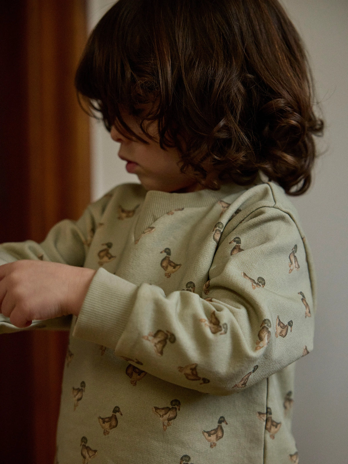 Lil’ Atelier Jobo Duck Print Sweatshirt – Cream
