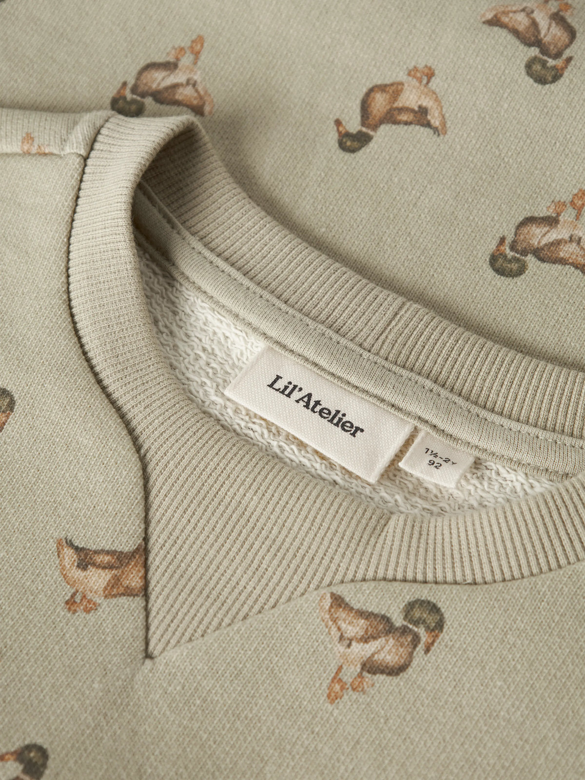 Lil’ Atelier Jobo Duck Print Sweatshirt – Cream
