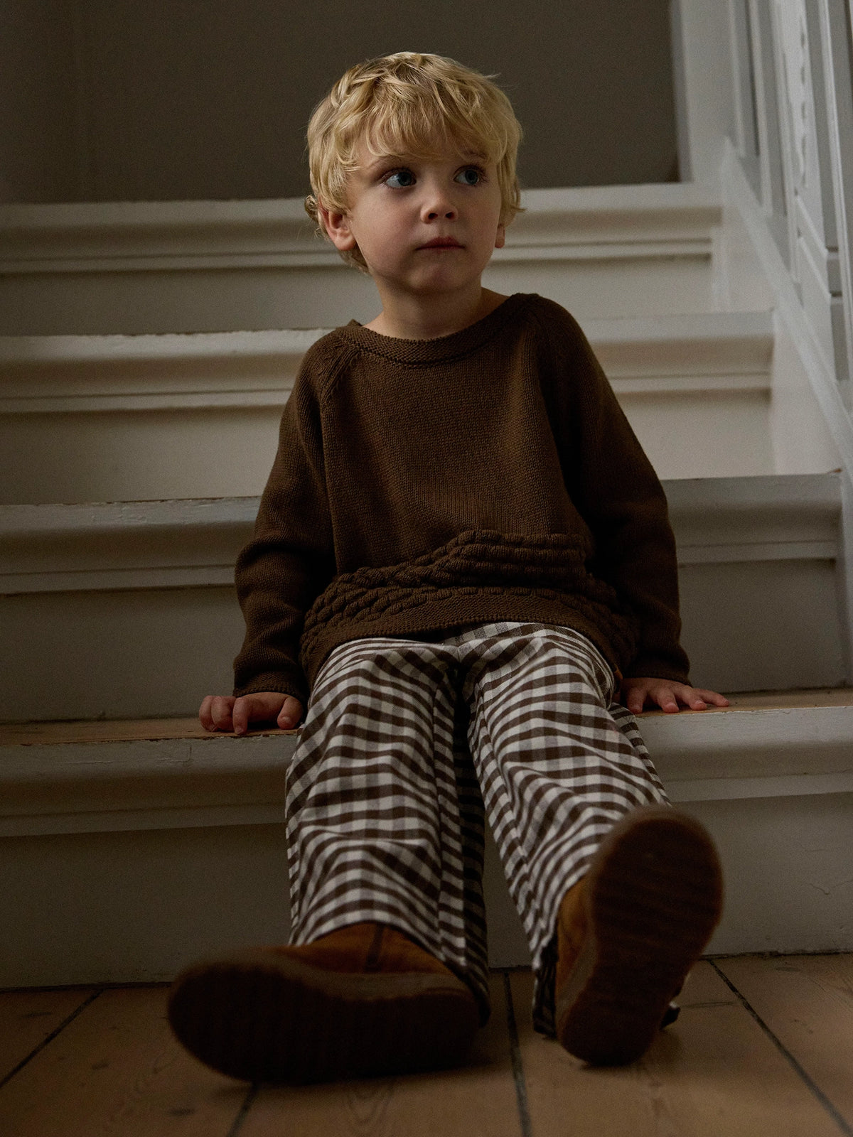 Lil’ Atelier Noki Checked Wide Leg Trousers