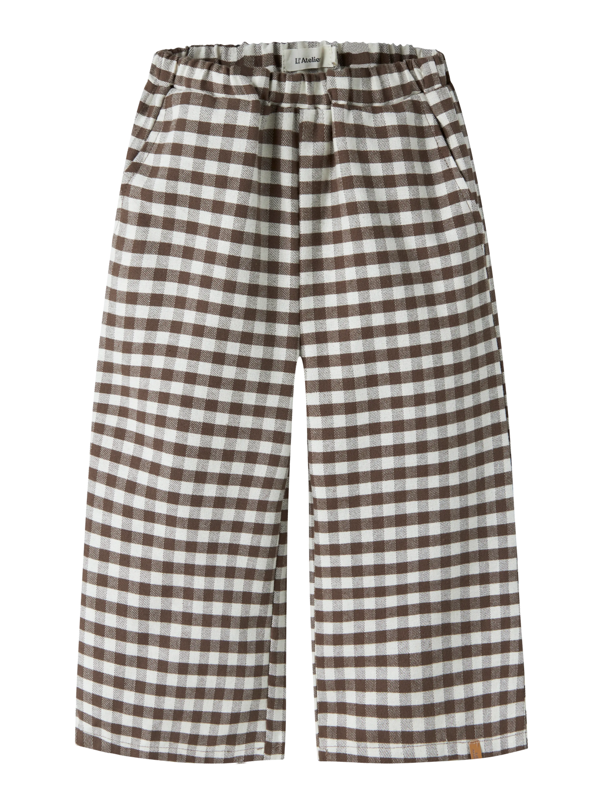Lil’ Atelier Noki Checked Wide Leg Trousers