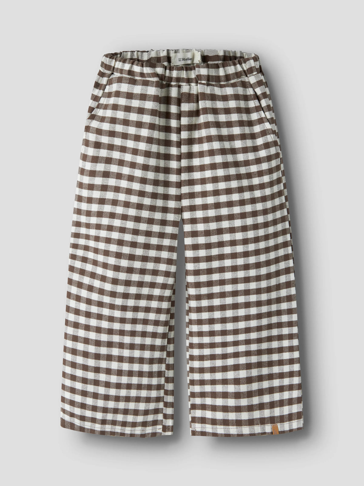 Lil’ Atelier Noki Checked Wide Leg Trousers