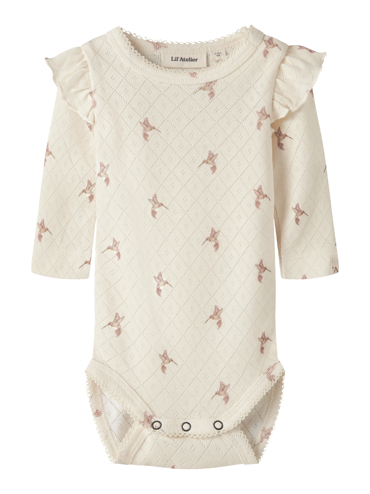 Lil’ Atelier Baby Rachello Hummingbird Frill Bodysuit