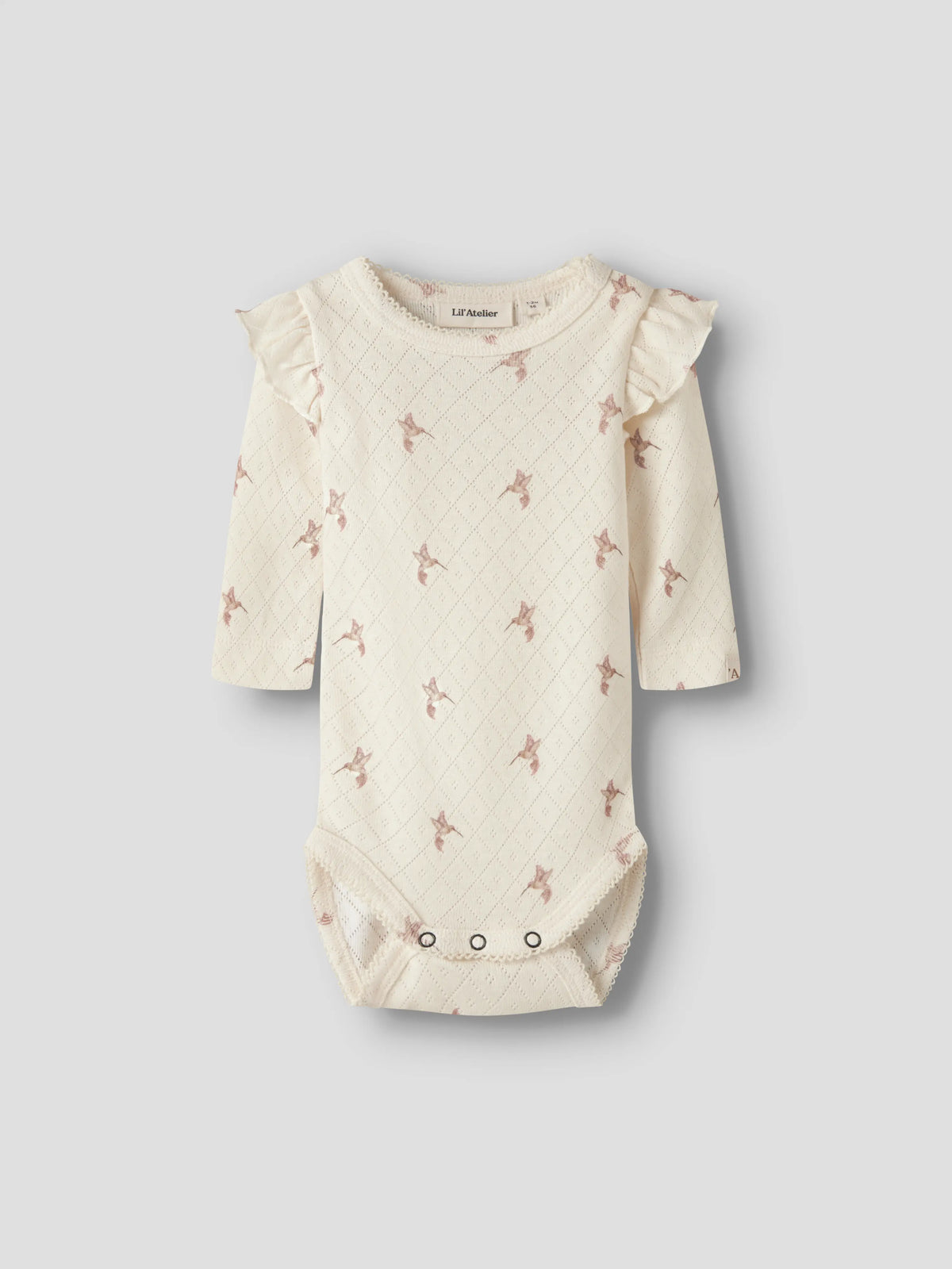 Lil’ Atelier Baby Rachello Hummingbird Frill Bodysuit