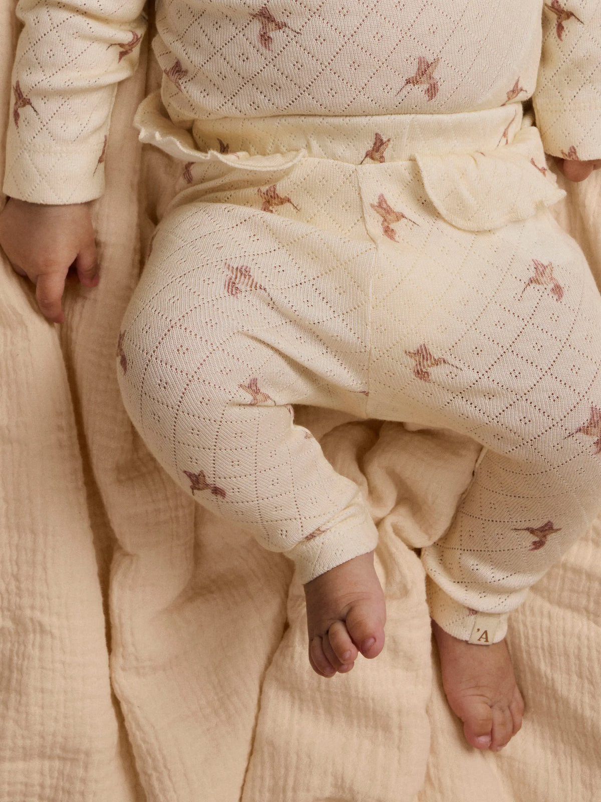 Lil’ Atelier Baby Hummingbird Rachello Print Rib Leggings