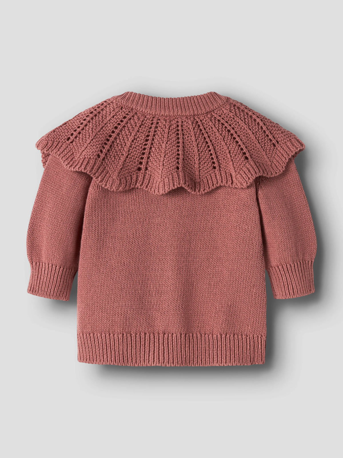Lil’ Atelier Baby Noda Frill Collar Cardigan – Rose