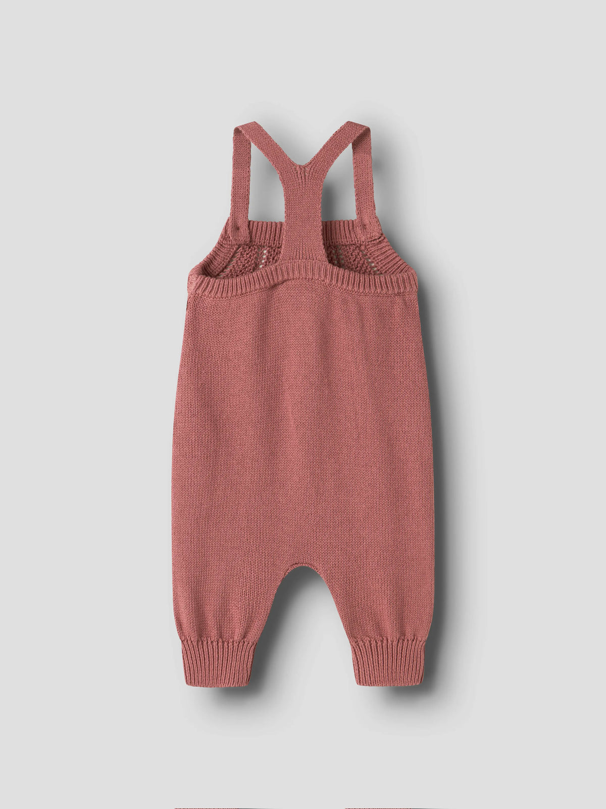 Lil’ Atelier Baby Noda Knitted Dungarees – Rose