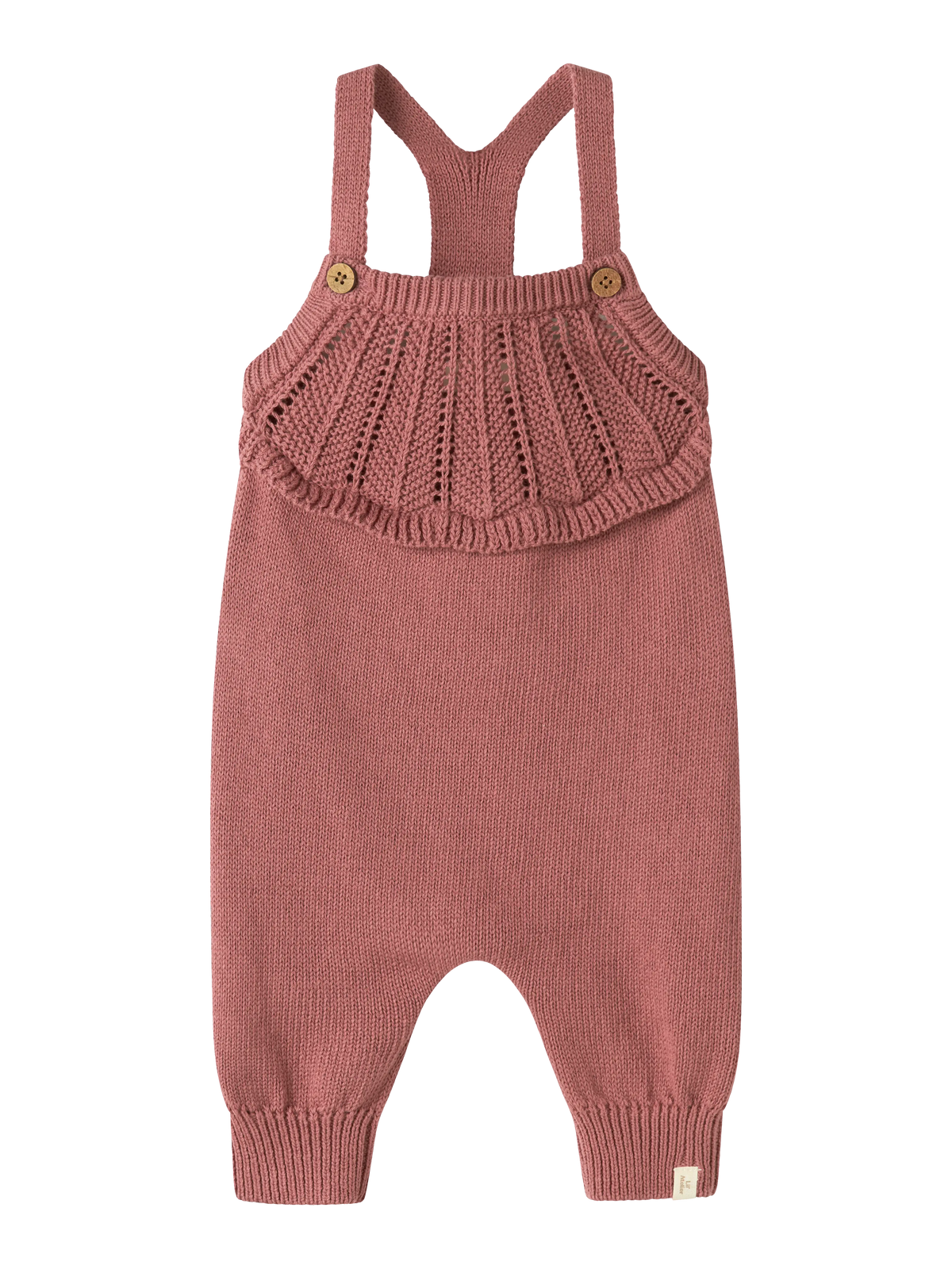 Lil’ Atelier Baby Noda Knitted Dungarees – Rose
