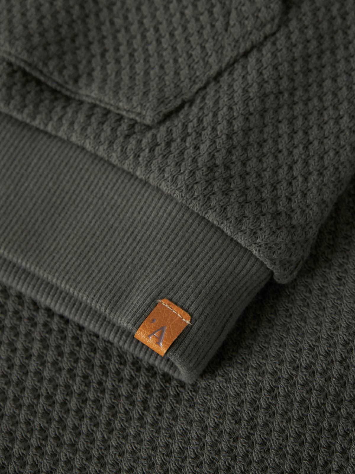 Lil’ Atelier Mini Noello Textured Sweatshirt – Dark Green