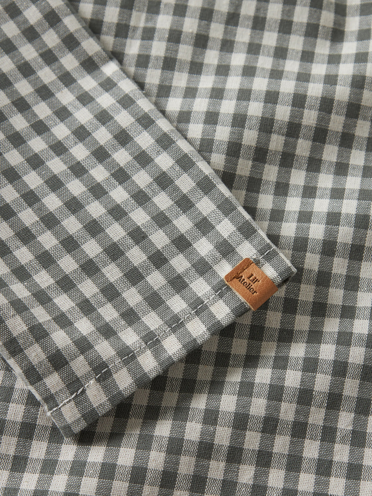 Lil’ Atelier Mini Roanne Gingham Shirt – Green