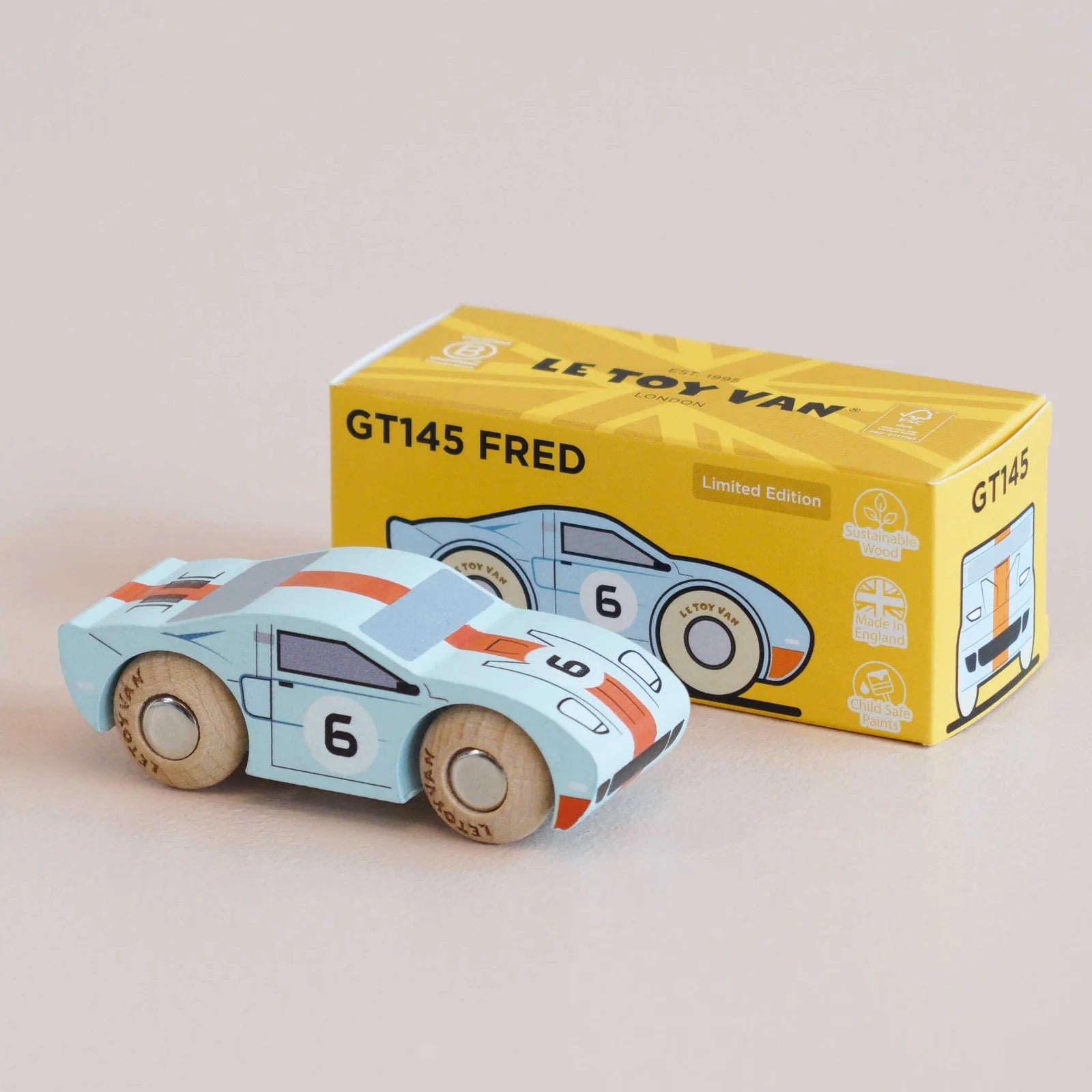 Le Toy Van No. 26 GT145 Fred - Wooden Racing Car