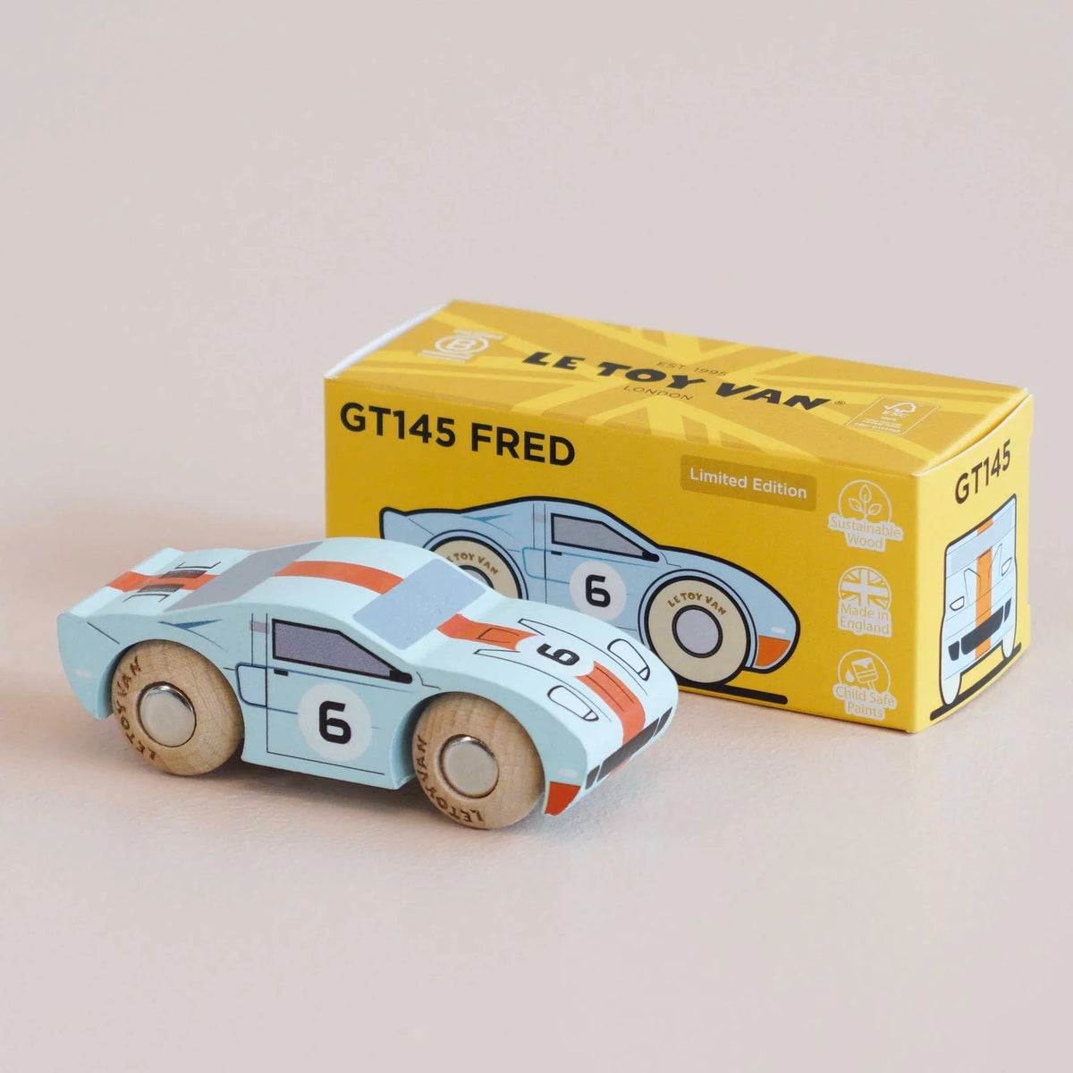 Le Toy Van No. 26 GT145 Fred - Wooden Racing Car