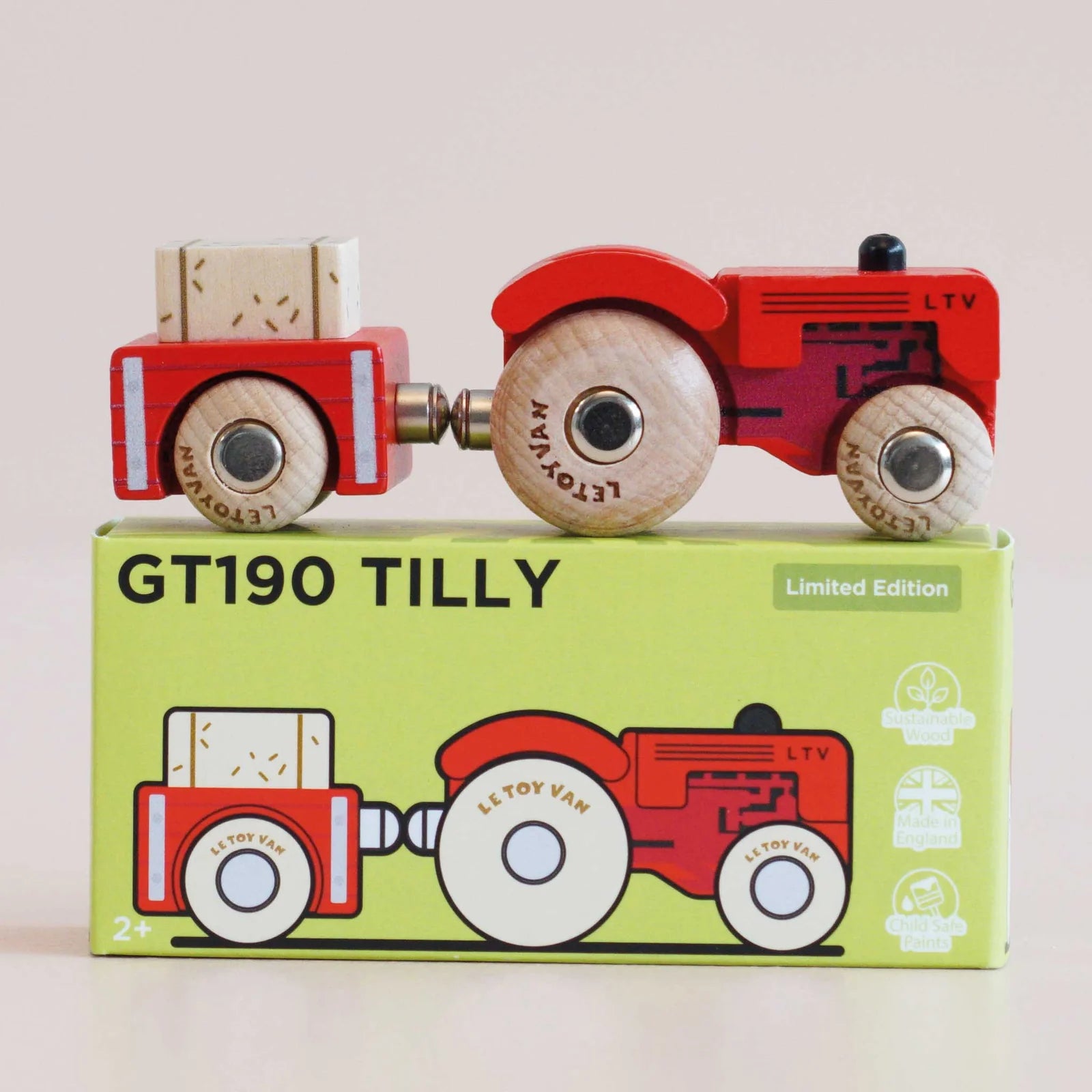 Le Toy Van No. 34 GT190 Tilly – Wooden Tractor and Trailer