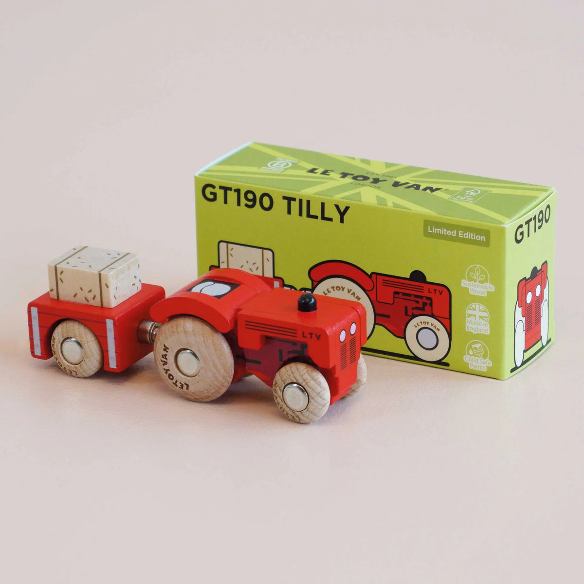 Le Toy Van No. 34 GT190 Tilly – Wooden Tractor and Trailer