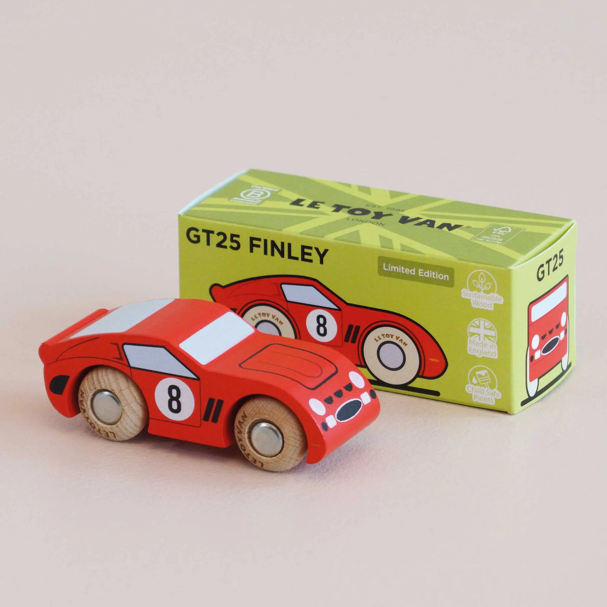 Le Toy Van No. 4 GT25 Finley - Wooden Race Car