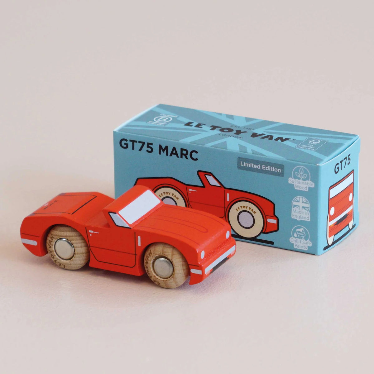Le Toy Van No. 13 GT75 Marc - Classic Convertible Wooden Car