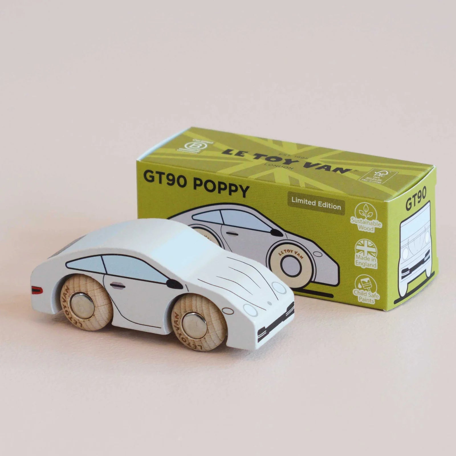 Le Toy Van No. 16 Poppy GT90 - Wooden Sports Car