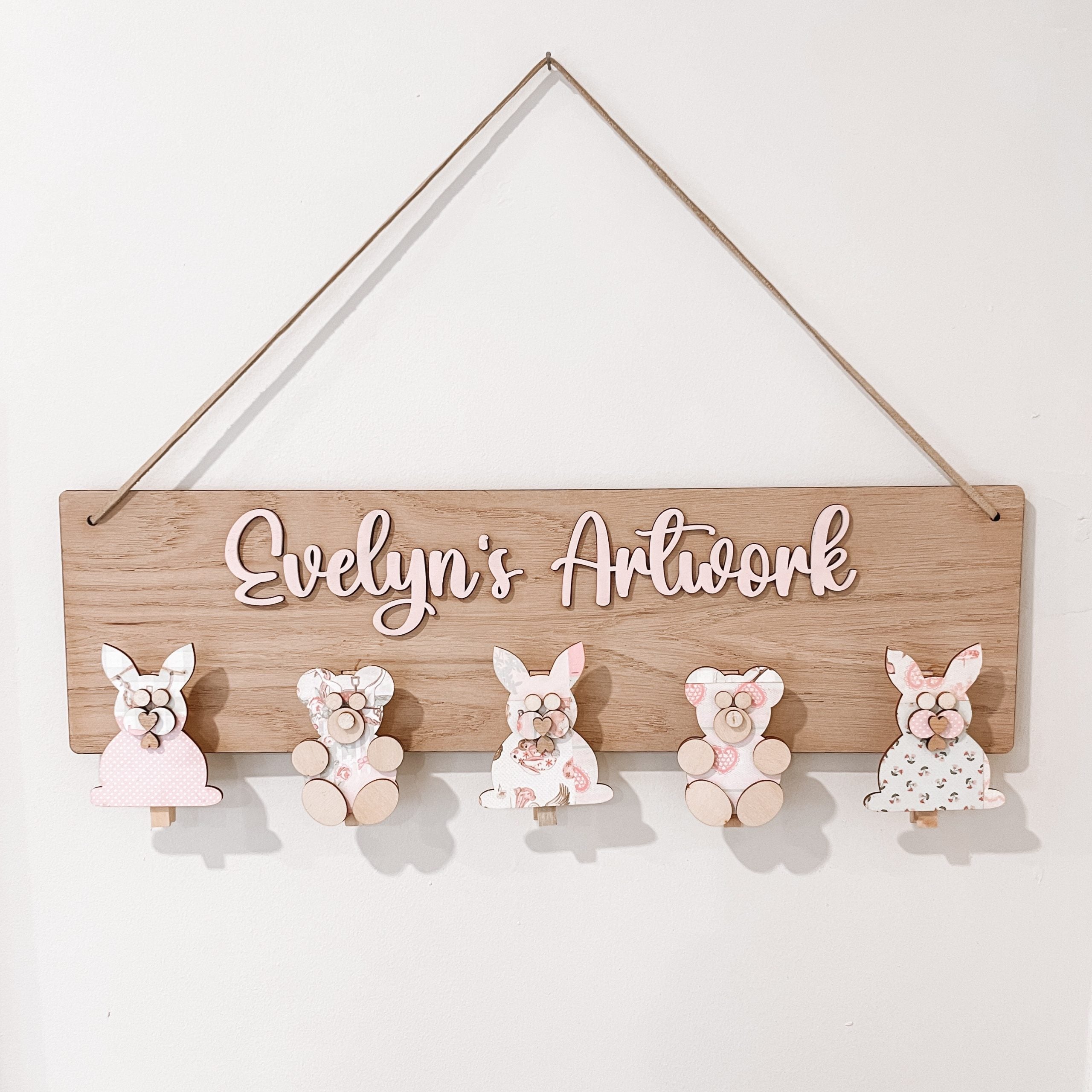 Look What I Made Kids Artwork Display – Bunny & Teddy