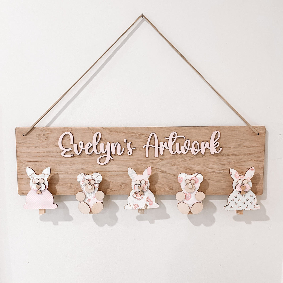 Look What I Made Kids Artwork Display – Bunny & Teddy