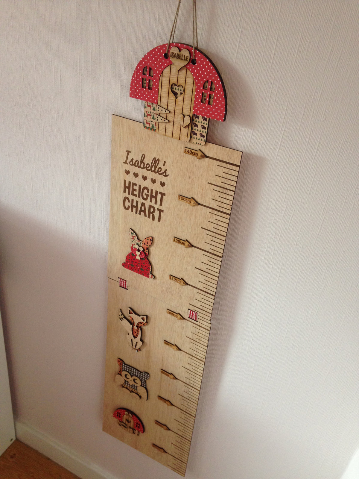 Personalised Wooden Height Chart – Woodland