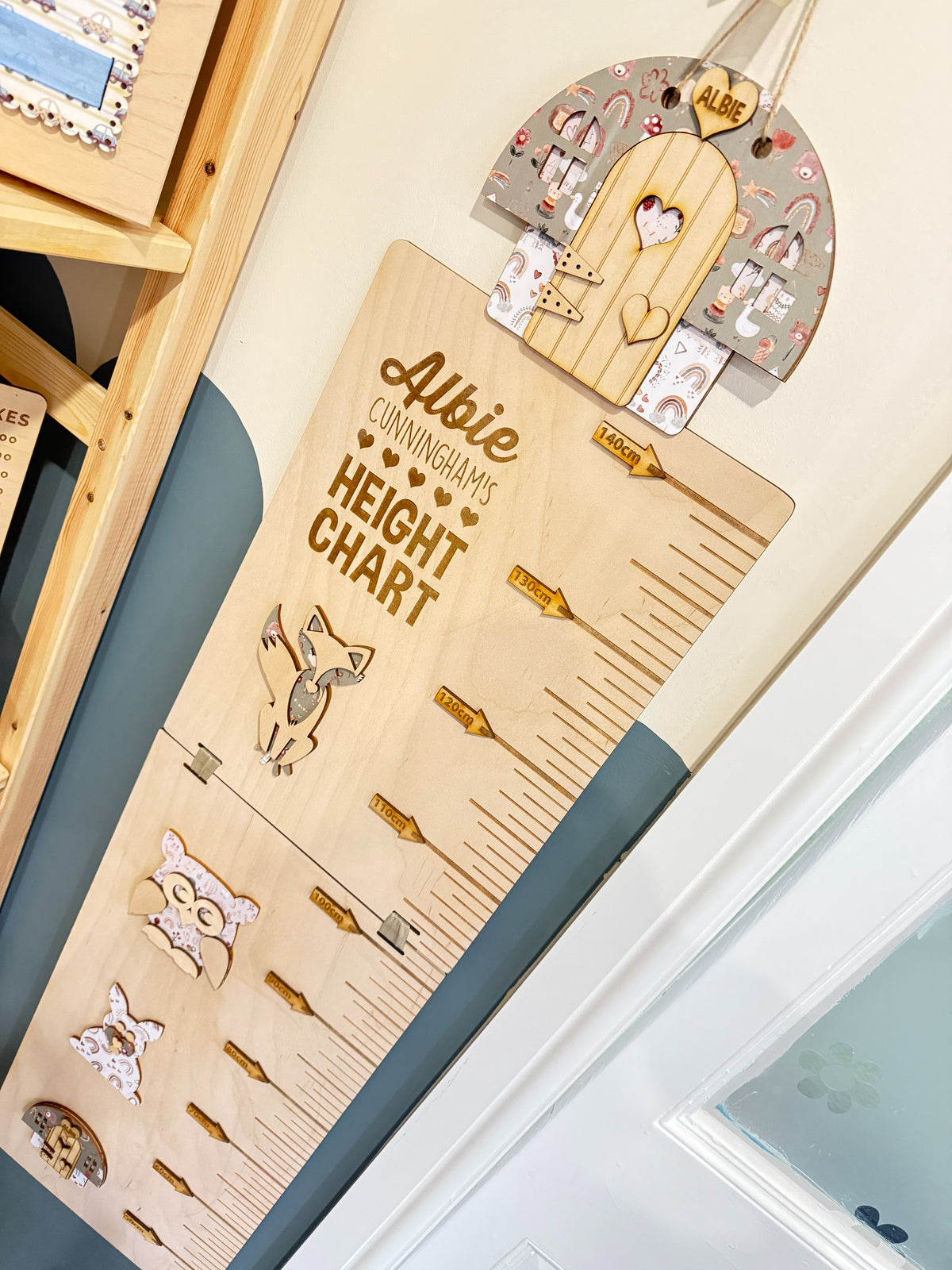 Personalised Wooden Height Chart – Woodland