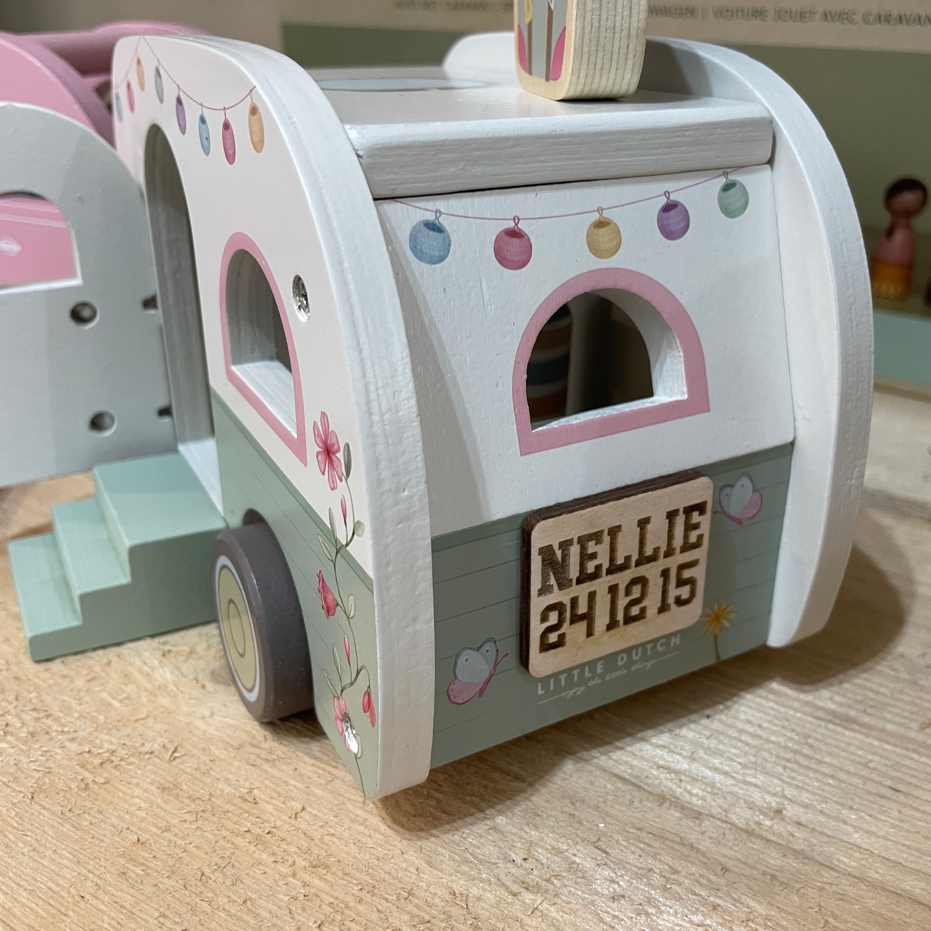 Little Dutch Wooden Car & Caravan Set