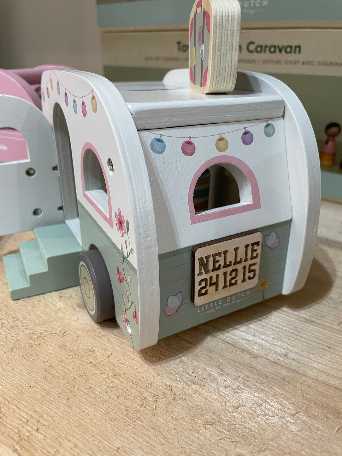 Little Dutch Wooden Car & Caravan Set