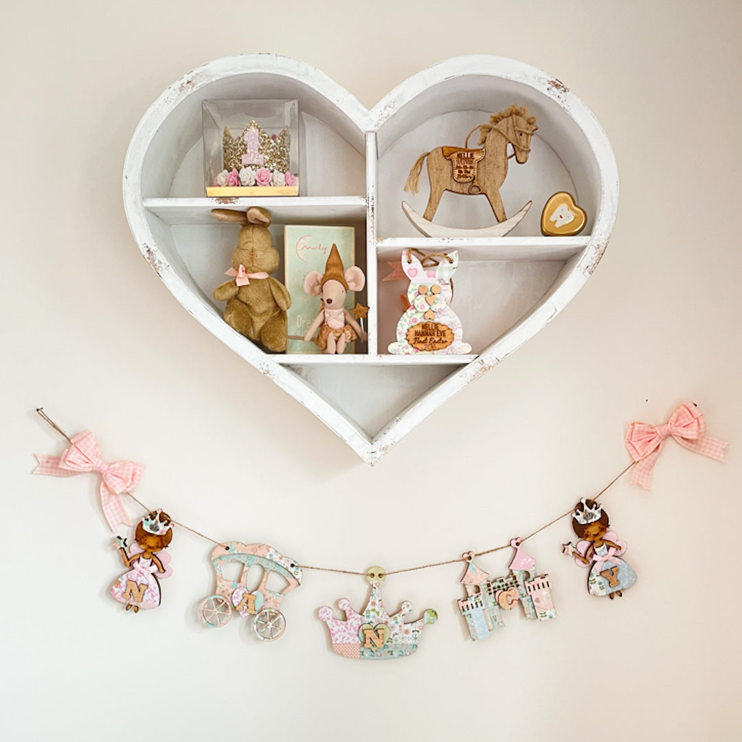 Personalised Wooden Princess Bunting