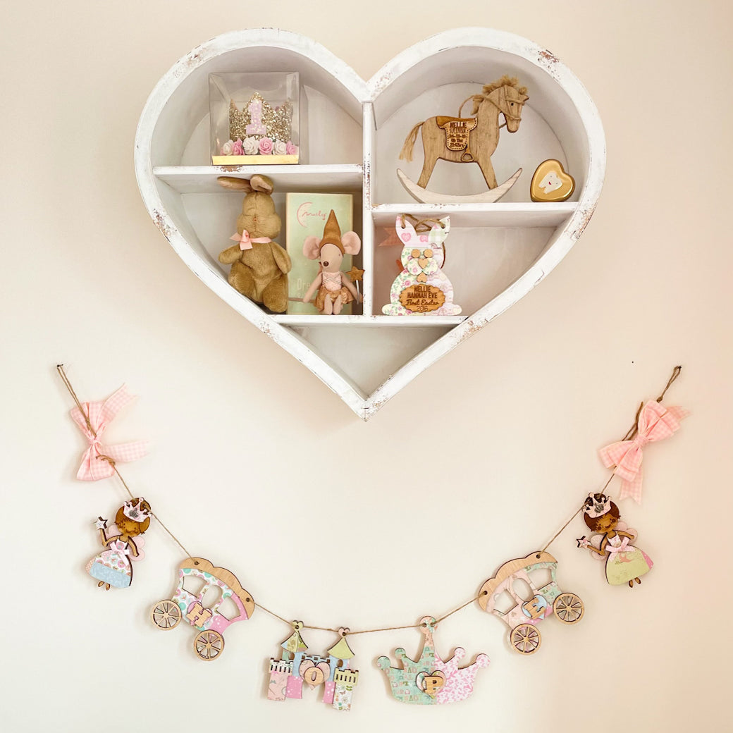 Personalised Wooden Princess Bunting
