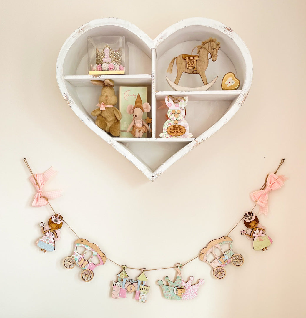 Personalised Wooden Princess Bunting