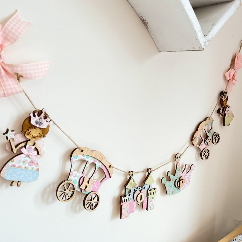 Personalised Wooden Princess Bunting