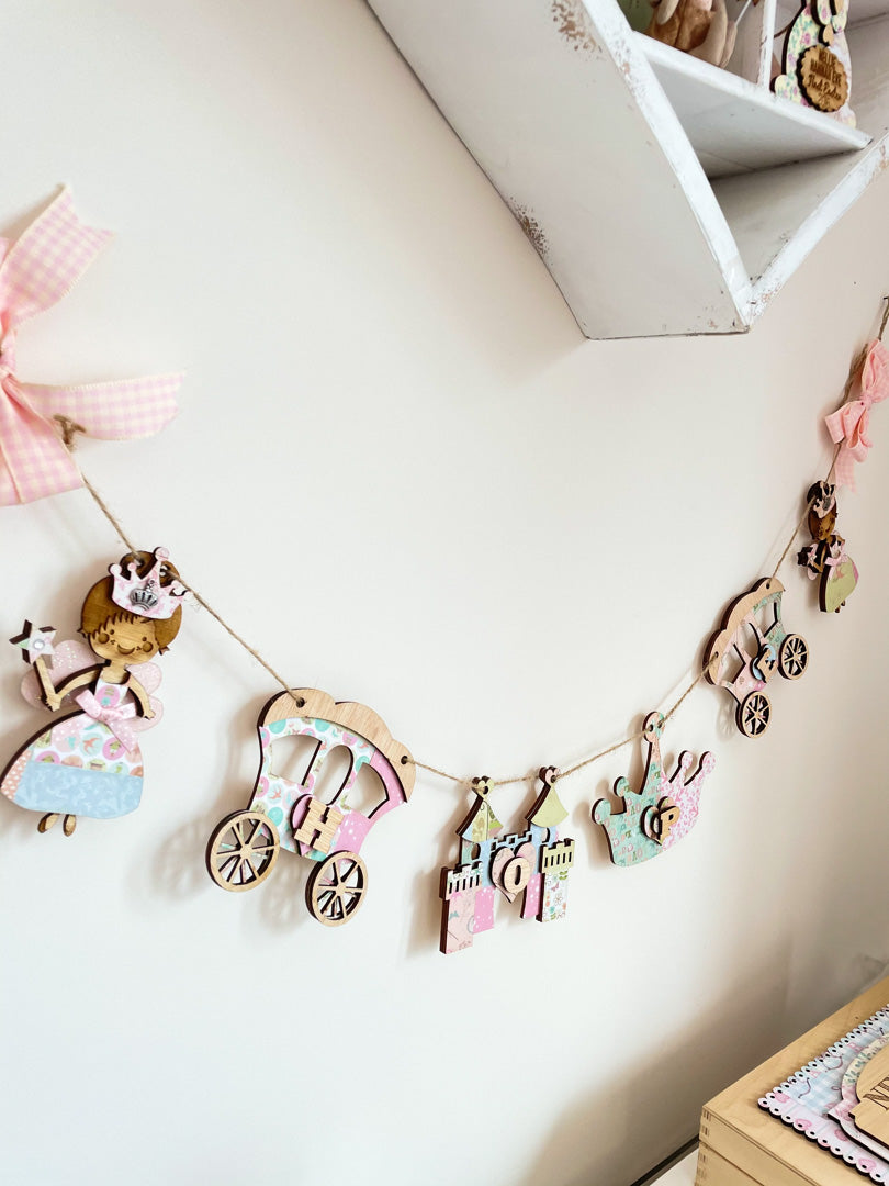 Personalised Wooden Princess Bunting