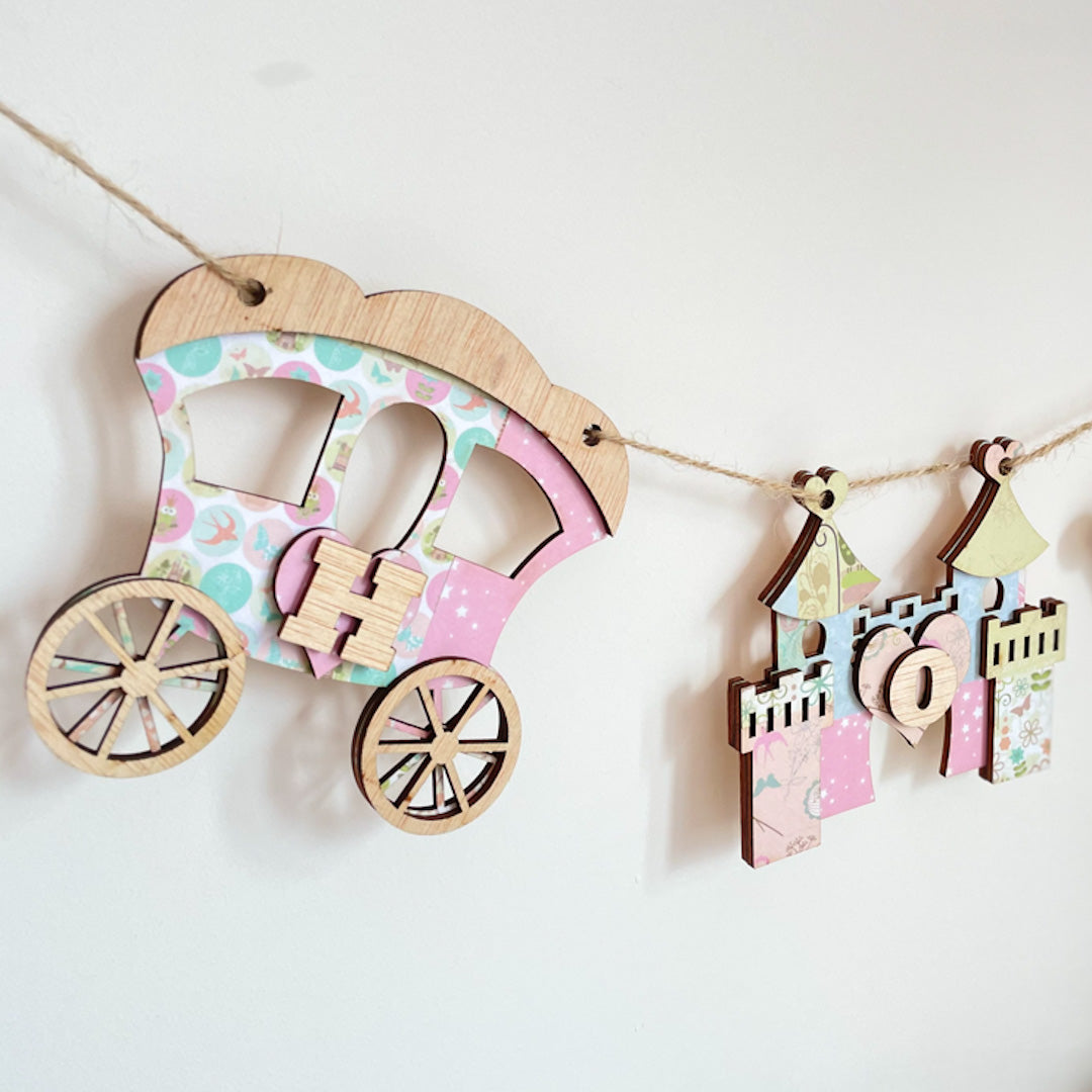 Personalised Wooden Princess Bunting