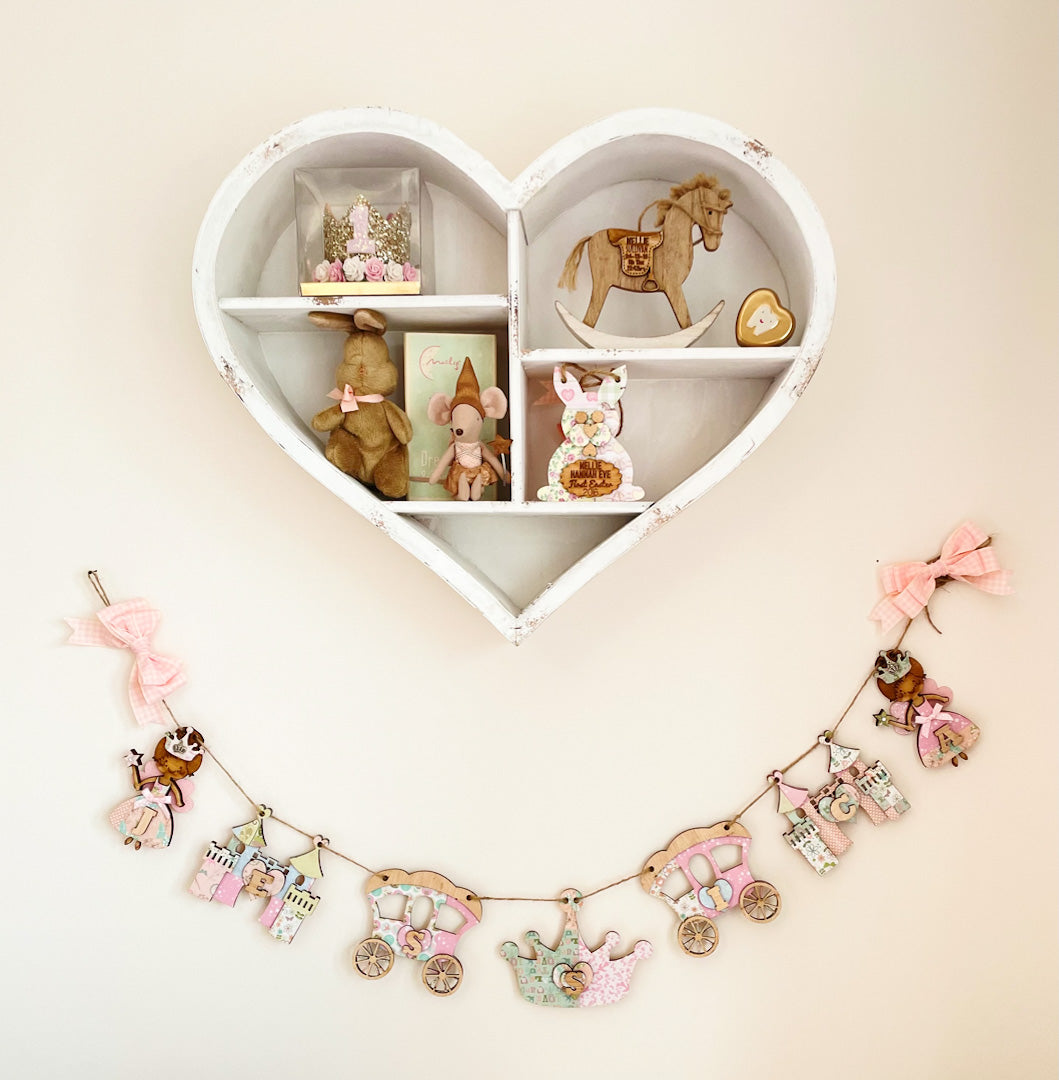 Personalised Wooden Princess Bunting