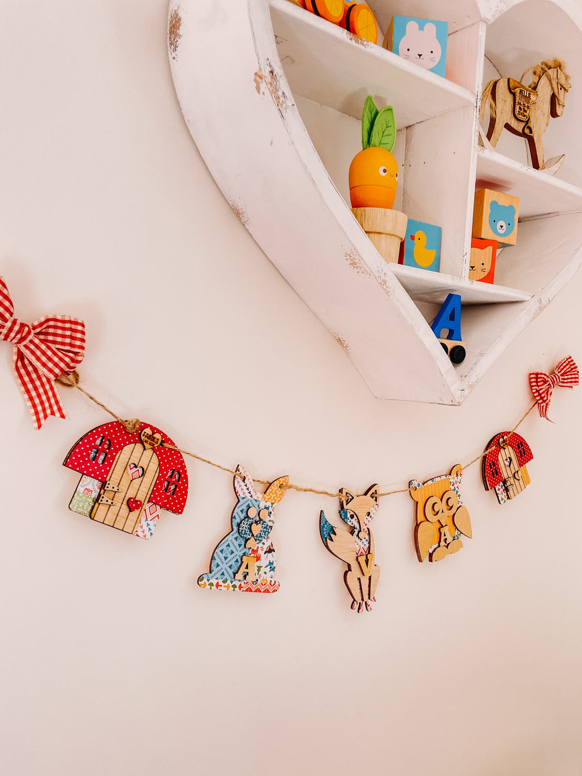 Personalised Wooden Woodland Bunting
